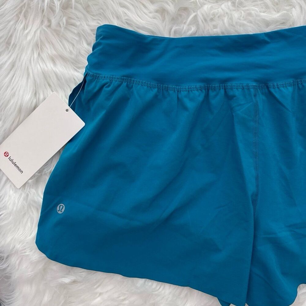 Lululemon Fast and Free High Rise Classic Fit Split Short 3" Hawaiian Blue XL - Picture 8 of 11